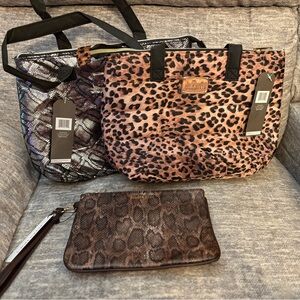 Animal Print Thermal Lunch Bags & Wristlet